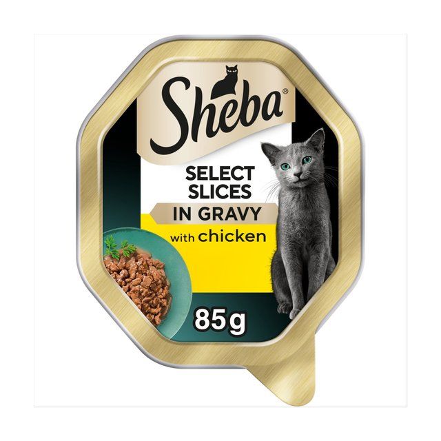 Sheba Select Slices Cat Food Tray with Chicken in Gravy    85g