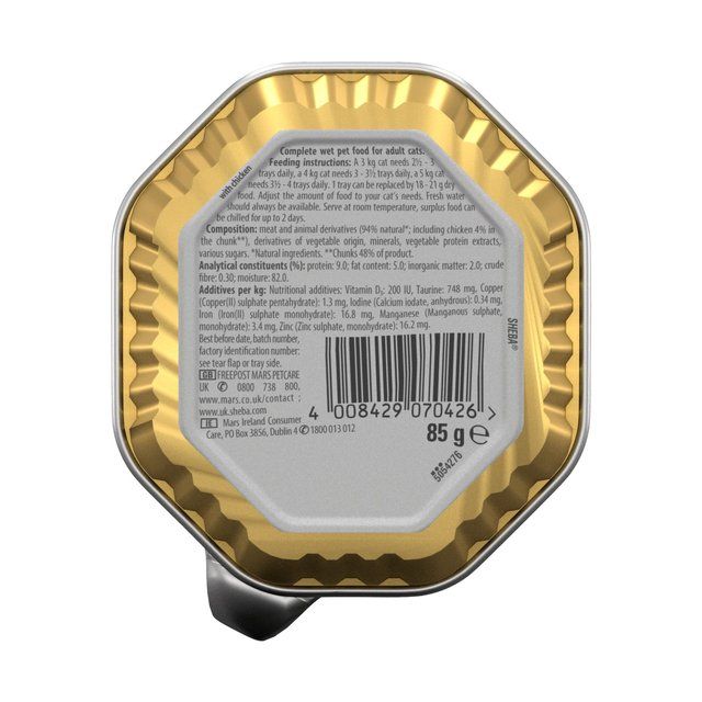 Sheba Select Slices Cat Food Tray with Chicken in Gravy    85g