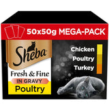Sheba Sheba Fresh &amp;amp; Fine Wet Cat Food Pouches Poultry in Gravy Mega Pack