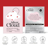 Silver Cloud Heart Print Satin Pillowcase With Silver Ions