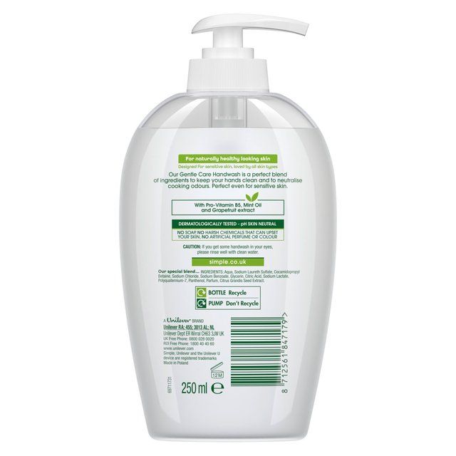 Simple Gentle Care Hand Wash   250ml