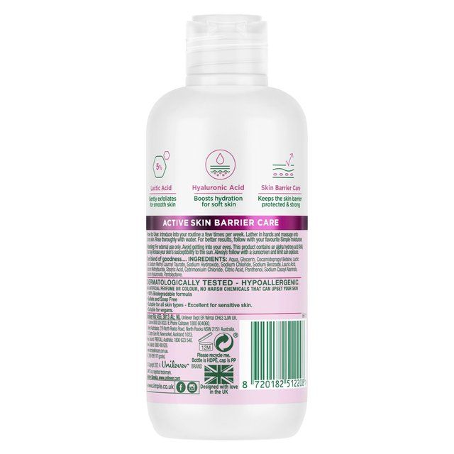 Simple Healthy Skin Barrier Smoothing Gel Cleanser   230ml