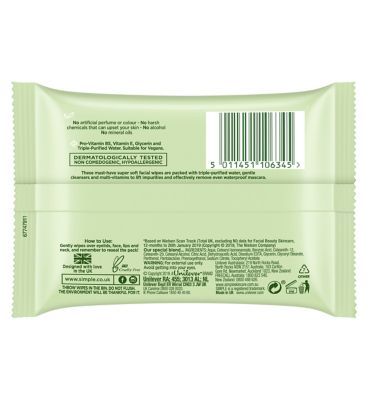 Simple Kind to Skin Cleansing Facial Wipes 7 wipes