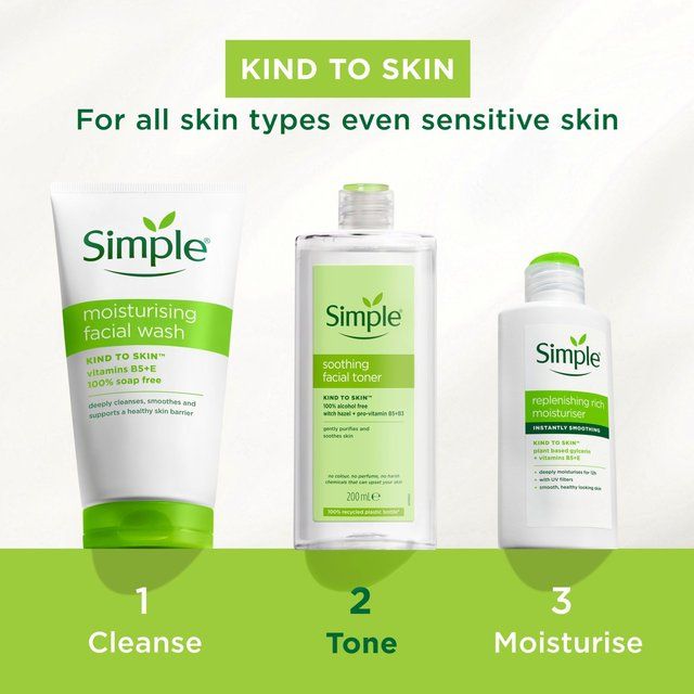 Simple Kind To Skin Soothing Facial Toner   200ml