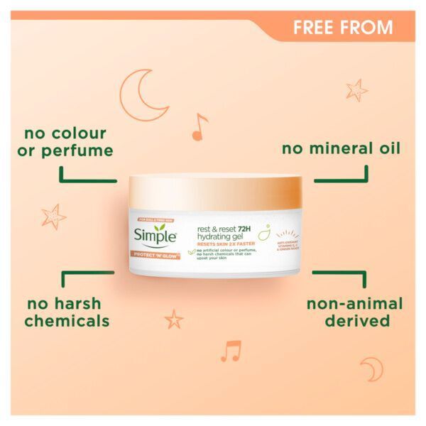Simple Protect 'N' Glow Rest &amp;amp; Reset 72h Hydrating Gel 50ml