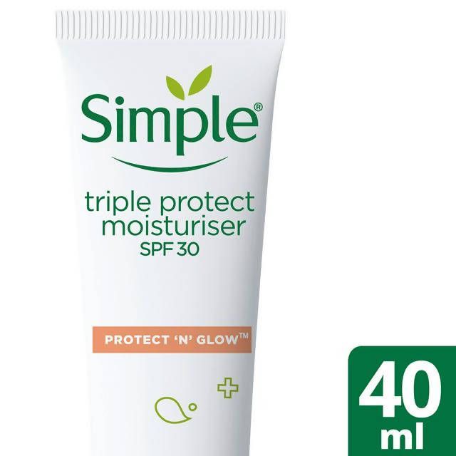 Simple Protect 'N' Glow Triple Protect Moisturiser SPF 30 40ml