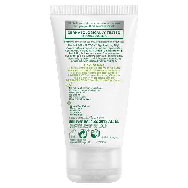 Simple Regeneration Age Resisting Night Cream 50ml