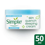 Simple Water Boost Skin Quench Sleeping Cream Moisturiser   50ml
