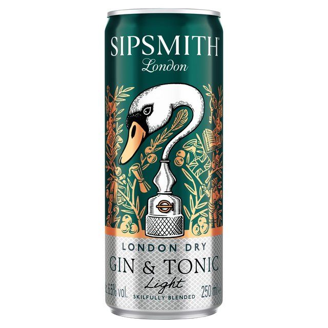 Sipsmith Gin &amp;amp; Tonic Light 6.5% ABV   250ml