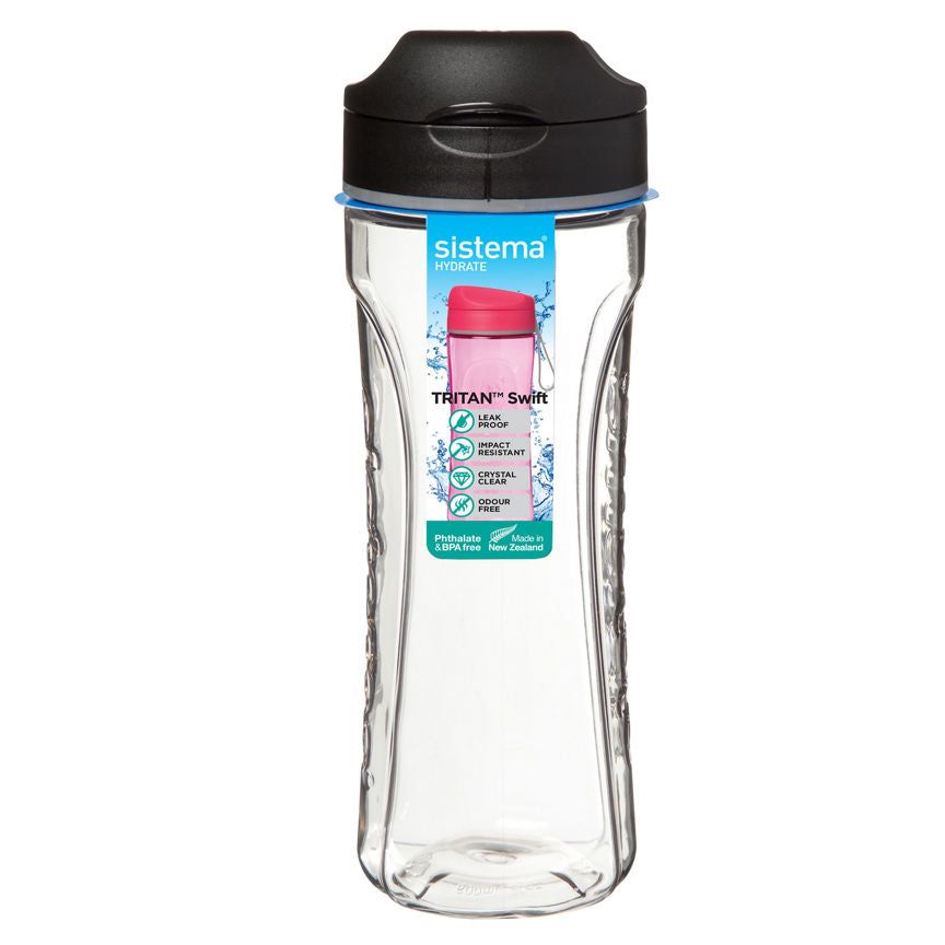 Sistema Hydrate 600ml Tritan Swift Bottle (Colours Vary)