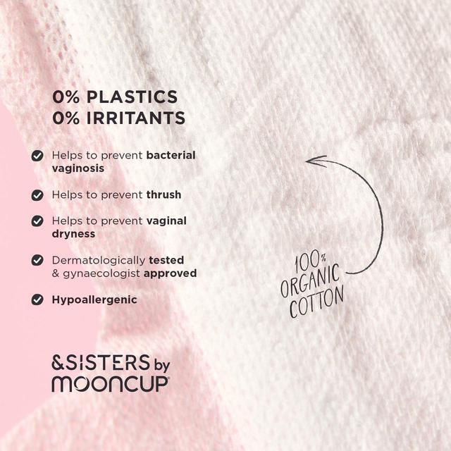 &SISTERS by Mooncup Organic Cotton Pads Mixed Day & Night   20 per pack - McGrocer