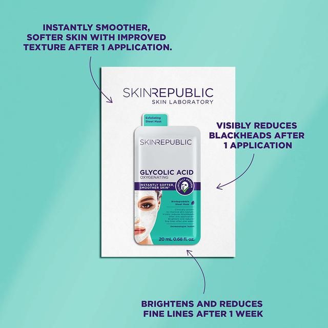 Skin Republic Biodegradable Glycolic Acid Oxygenating Face Mask   20ml