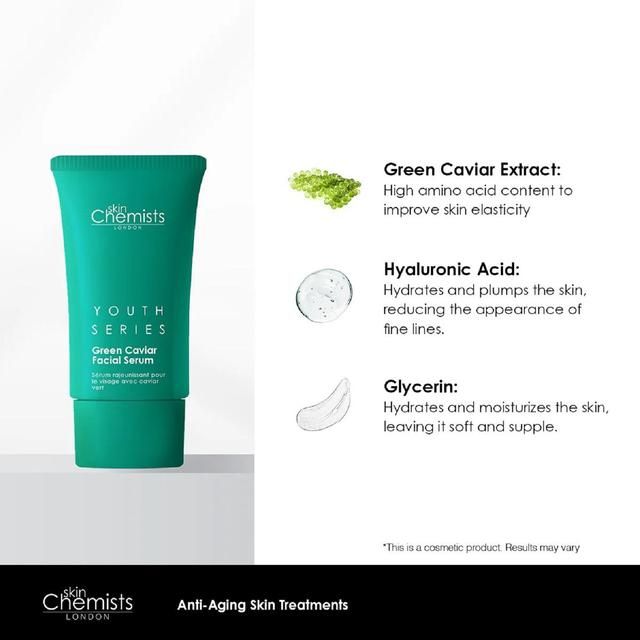 SkinChemists Youth Series Green Caviar Facial Serum   30ml