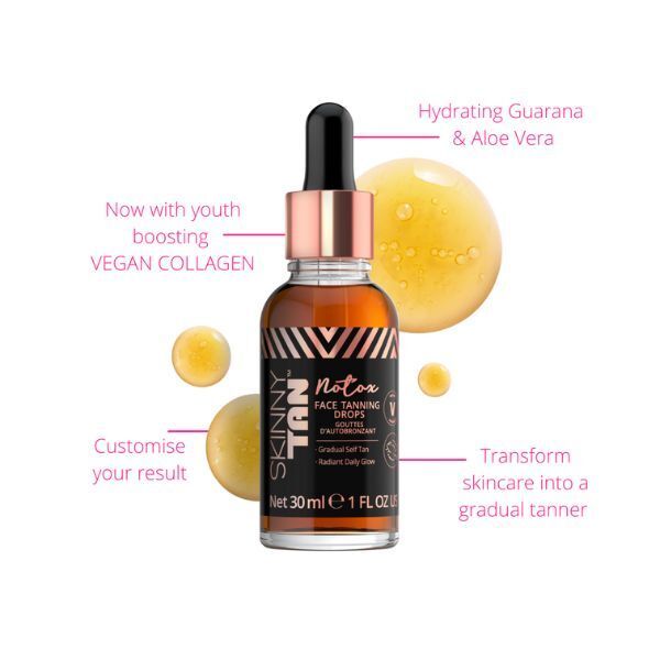 Skinny Tan Notox Face Tanning Drops with Vegan Collagen 30ml