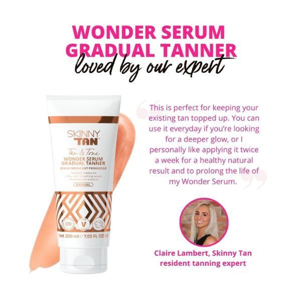 Skinny Tan Tan &amp;amp; Tone Wonder Serum Gradual Tanner 200Ml