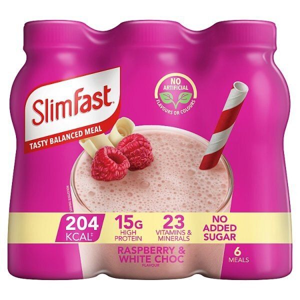 Slimfast Shake Multipack- White Chocolate &amp;amp; Raspberry