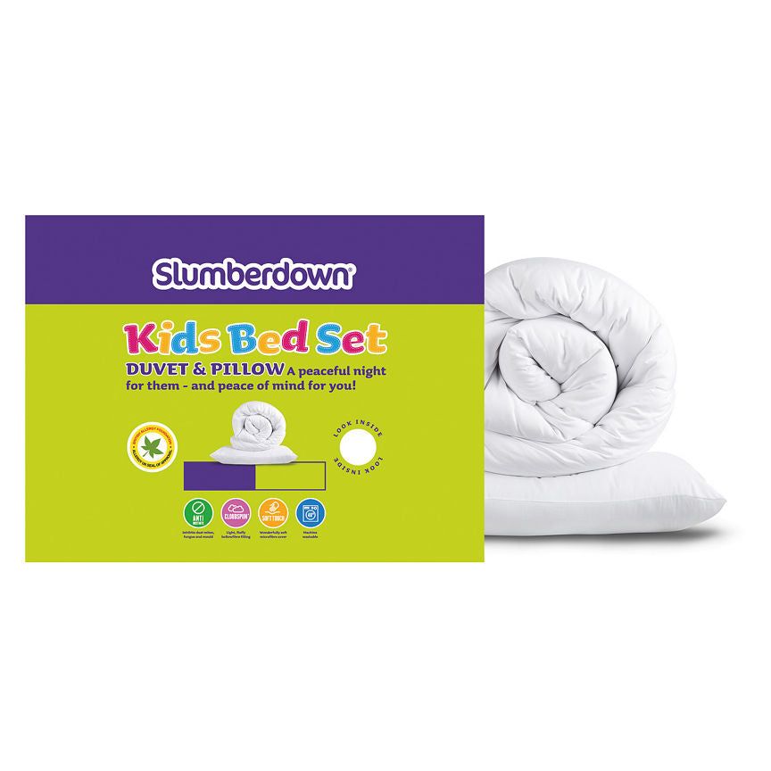 Slumberdown Kids Bed Set - 7.5 Tog Duvet &amp;amp; Pillows