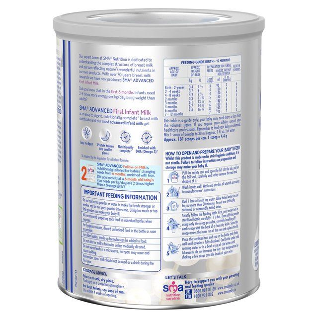 SMA Advanced 1 First Milk Powder From Birth   800g
