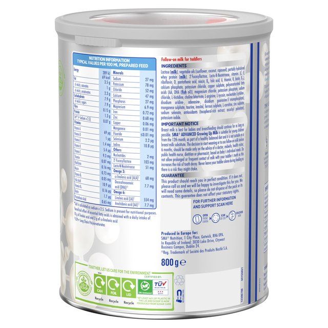SMA Advanced 3 Growing Up Milk Powder 1-3 Yrs   800g
