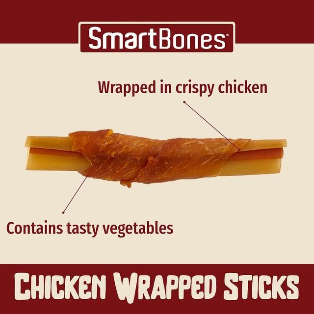 SmartBones 5 Chicken Wrapped Rawhide Free Sticks Dog Treats   5 per pack