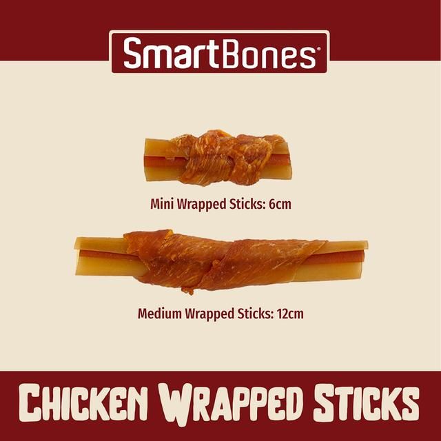 SmartBones 5 Chicken Wrapped Rawhide Free Sticks Dog Treats   5 per pack