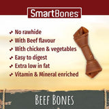 SmartBones 8 Mini Beef Rawhide Free Bones Dog Treats   128g