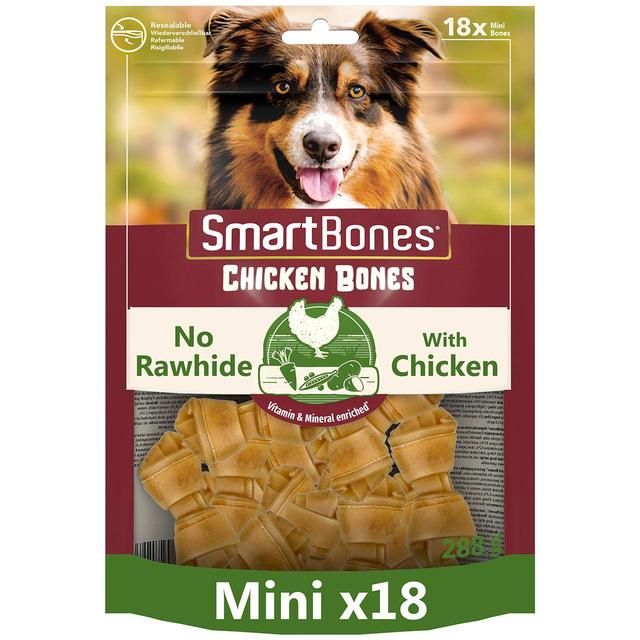 SmartBones Mini Chicken Rawhide Free Bones Dog Treats   288g