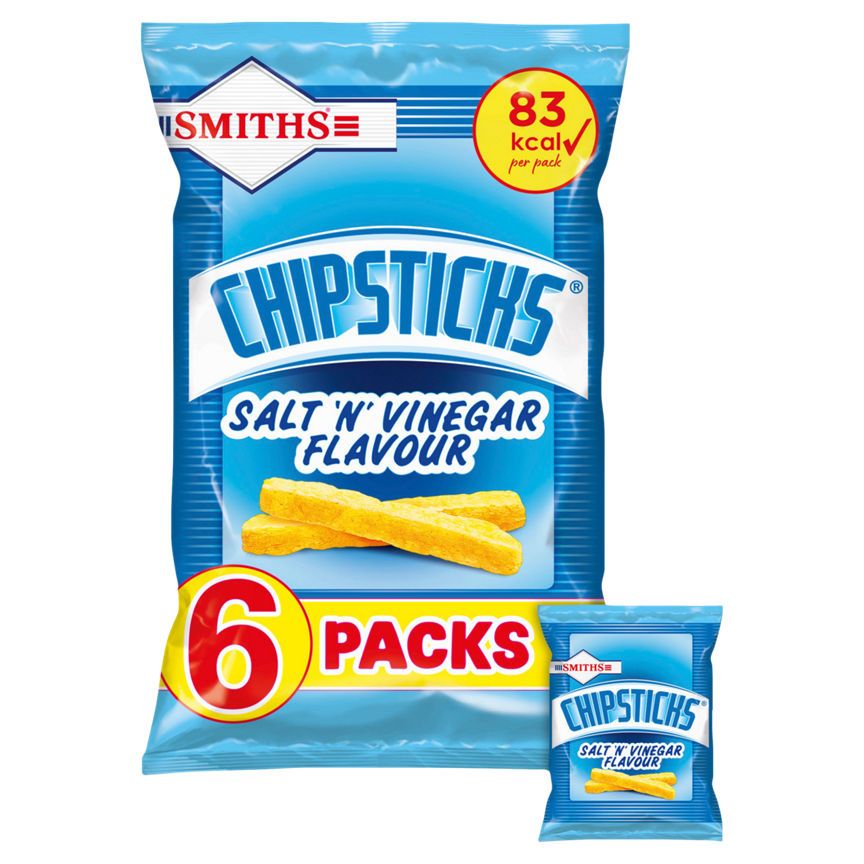 Smiths Chipsticks Salt &amp;amp; Vinegar Multipack Crisps