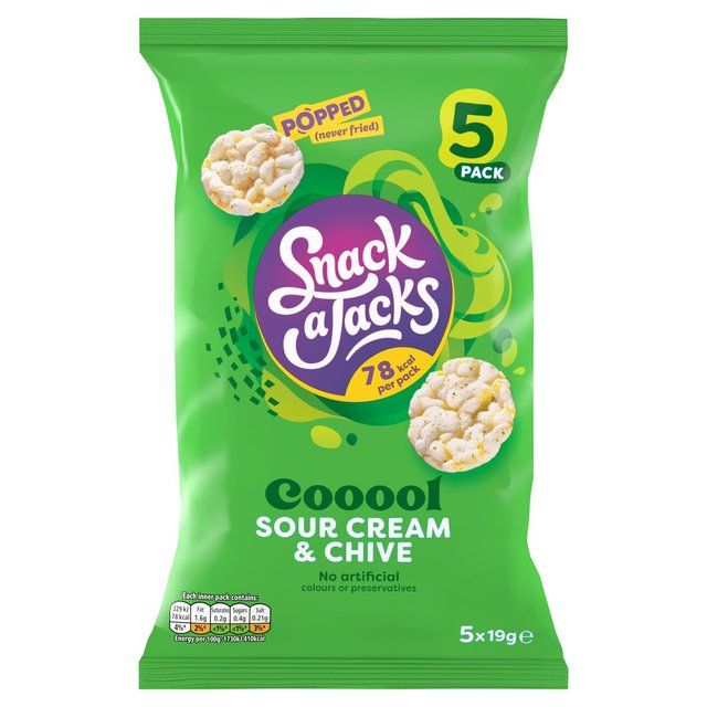 Snack a Jacks Sour Cream &amp;amp; Chive Multipack Rice Cakes   5 per pack