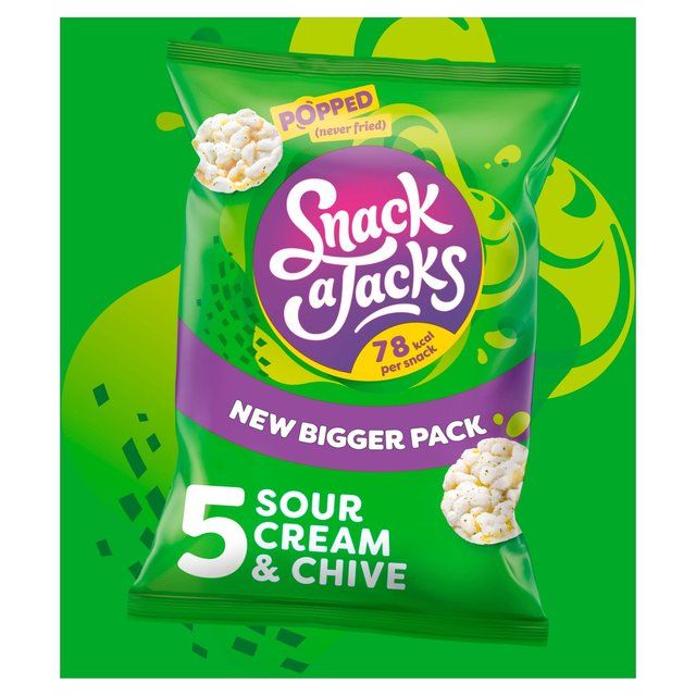 Snack a Jacks Sour Cream &amp;amp; Chive Multipack Rice Cakes   5 per pack