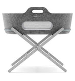 SnuzBaskit Dark Grey Moses Basket &amp;amp; Dove Grey Stand Set