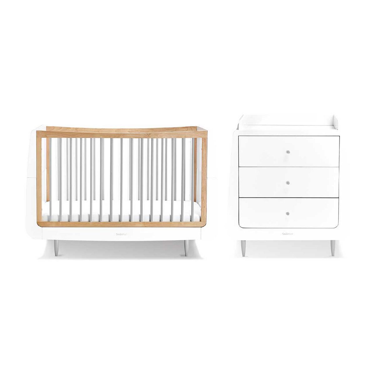 SnuzKot Skandi 2 Piece Nursery Furniture Set&amp;nbsp; - Grey