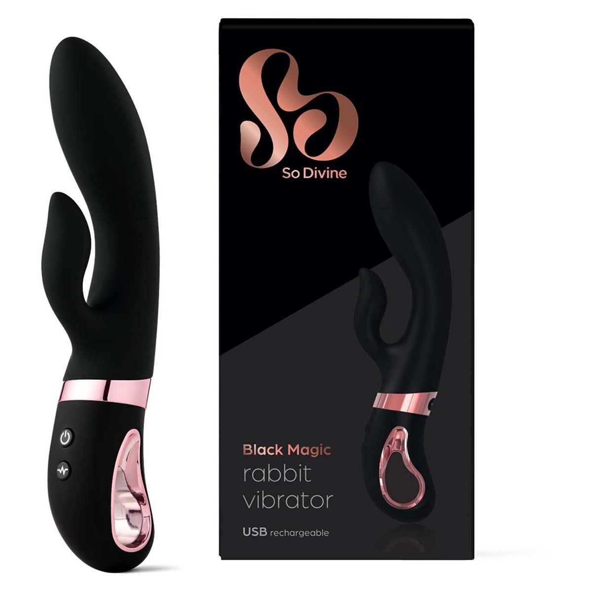 So Divine Black Magic Rabbit Vibrator