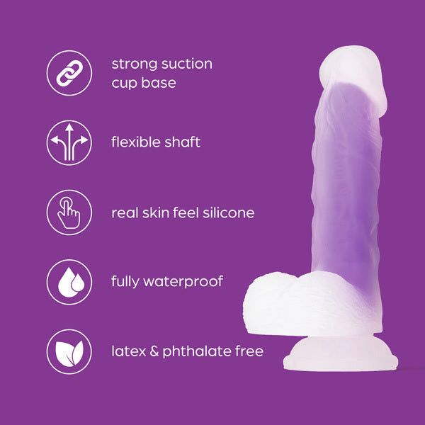 So Divine Glorious 7 Inch Real Skin Feel Purple Dildo