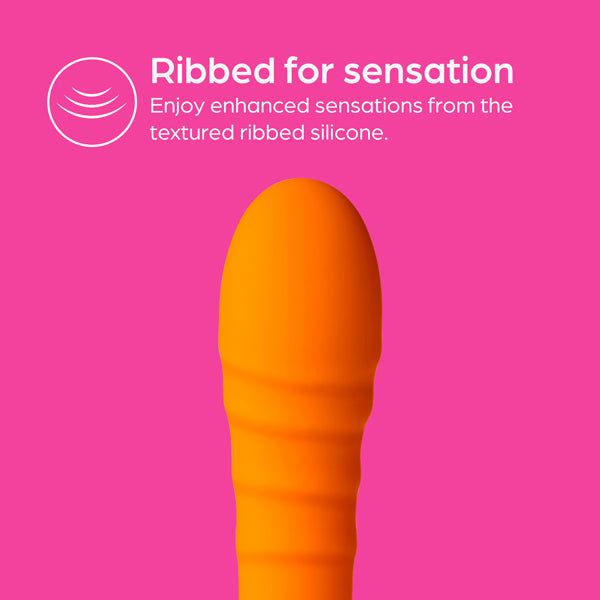 So Divine Pash Ribbed Vibrator Orange