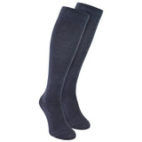 Sock Snob 2 Pairs Mens Knee High Bamboo Socks 6-11 UK Grey / 2EA
