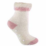 Sock Snob Ladies Alpaca Wool Blend Slipper Socks 4-8 UK Salmon / 1EA