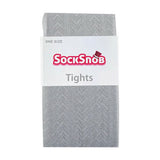 Sock Snob Ladies Glittery Tights | Chevron Pattern 8-14 UK