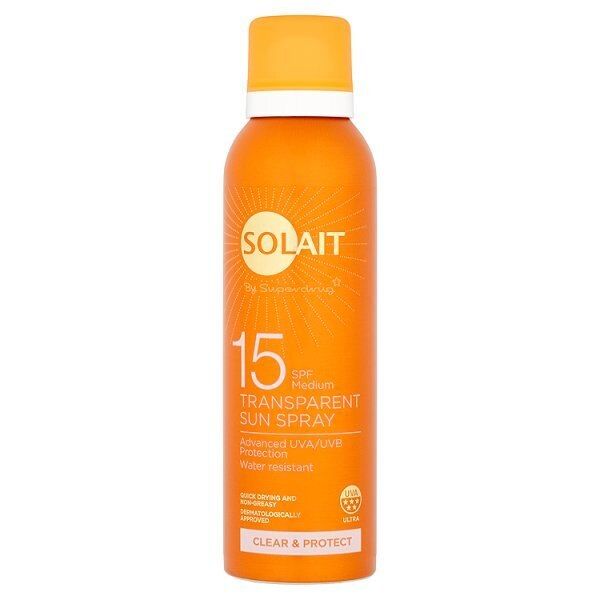 Solait SPF15 Clear &amp;amp; Protect Transparent Sun Spray