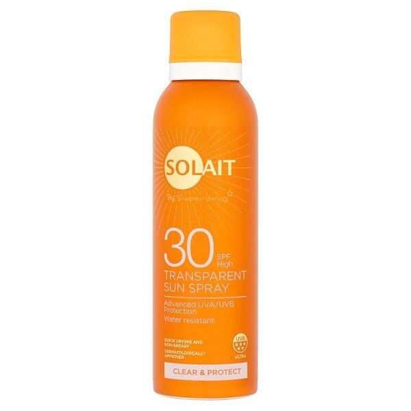 Solait SPF30 Clear &amp;amp; Protect Transparent Sun Spray