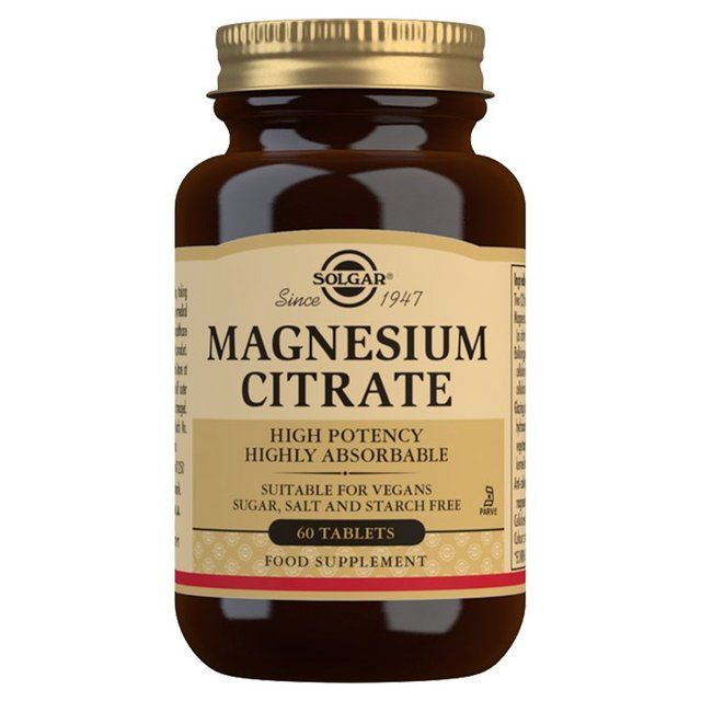 Solgar Magnesium Citrate Supplement Tablets    60 per pack