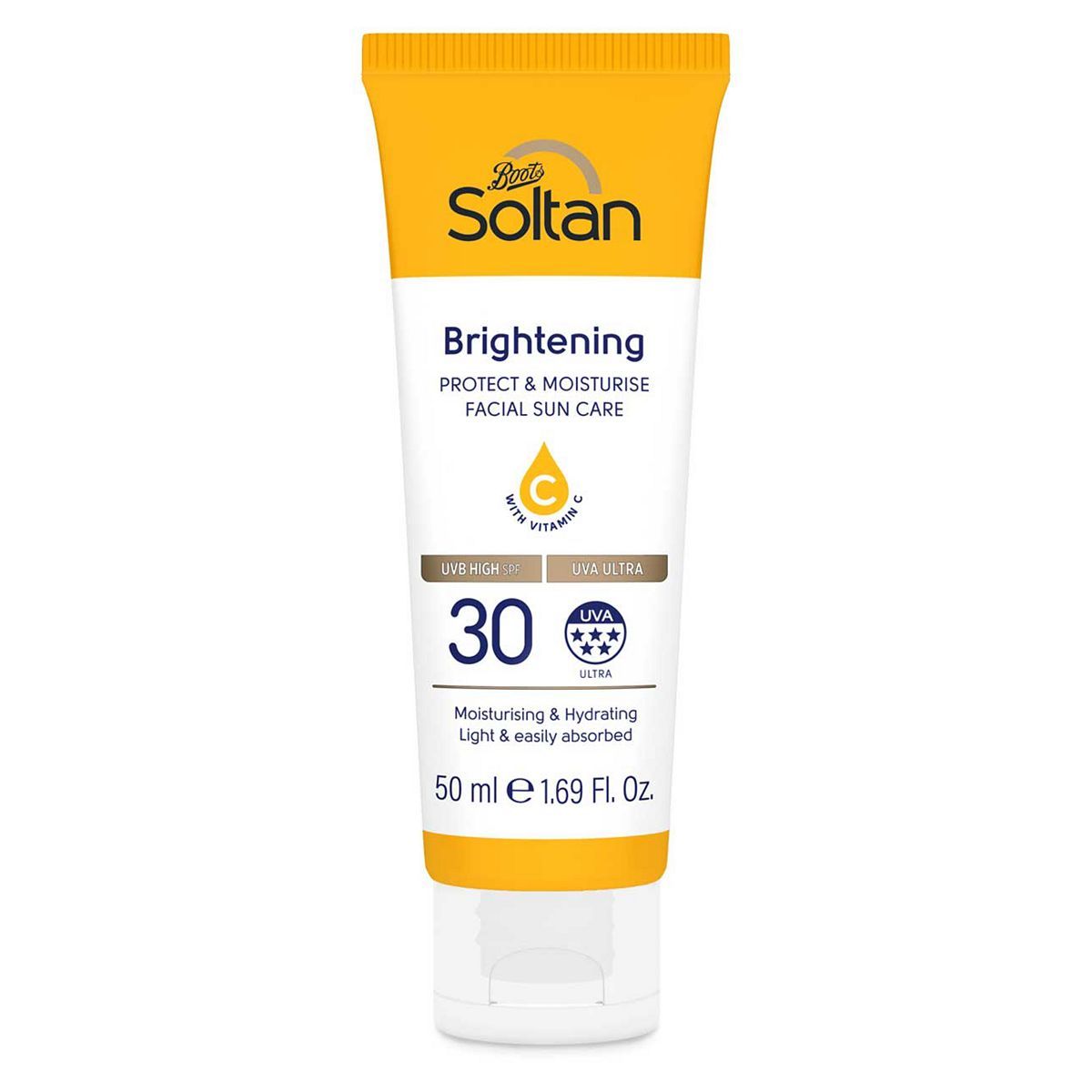 Soltan Brightening Protect &amp;amp; Moisturise Facial Suncare Cream with Vitamin C SPF30 50ml