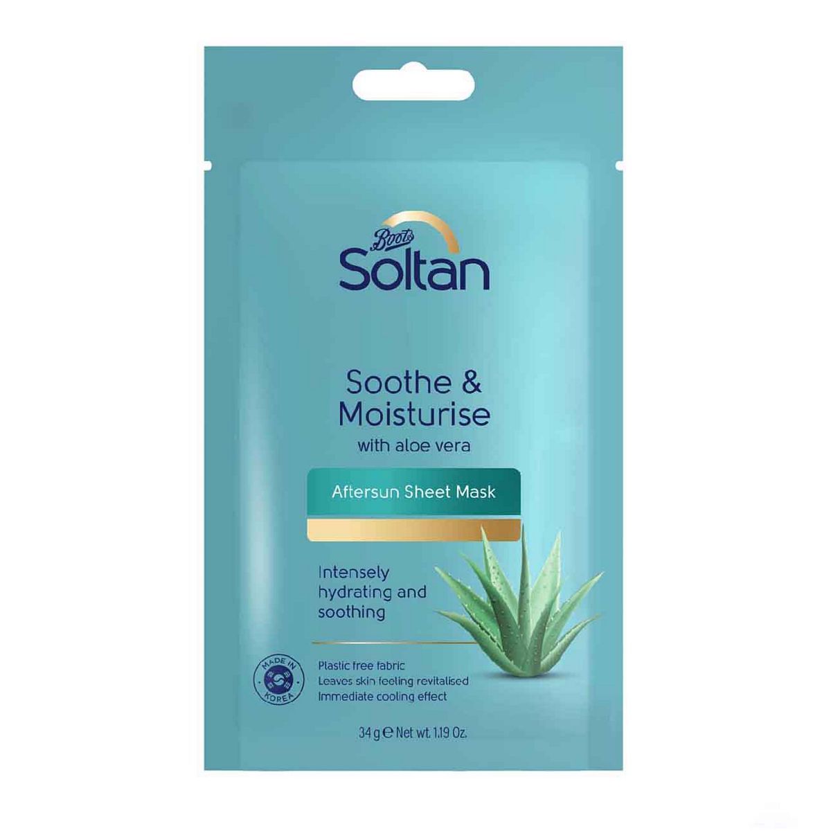 Soltan Soothe &amp;amp; Moisturise Aftersun Sheet Mask 34g
