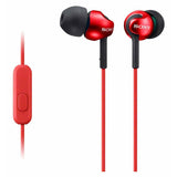 Sony EX110 Premium Headphones- Red