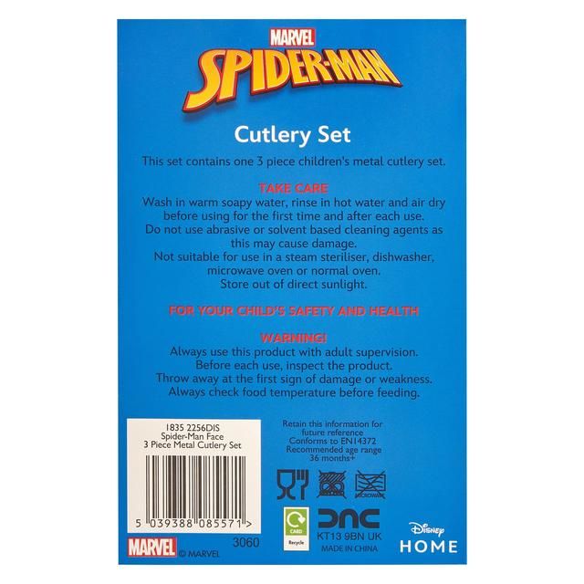 Spider-man Face 3pc Cutlery Set