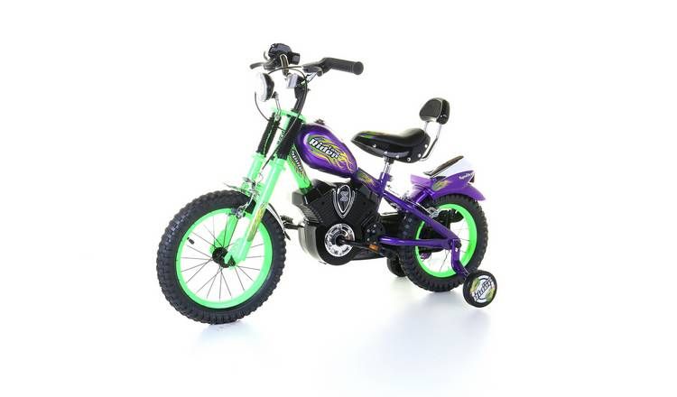 Spike Chopper 14 inch Wheel Size Kids Beginner Bike - Green