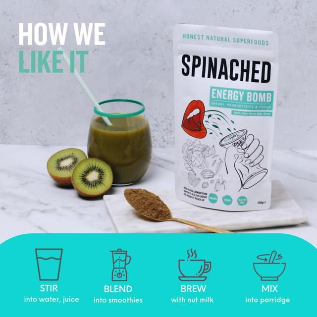 Spinached Organic Energy Bomb Iron Magnesium &amp;amp; Zinc supplement   200g