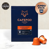 Supercharger Espresso Pods 36 Pack (British brand)