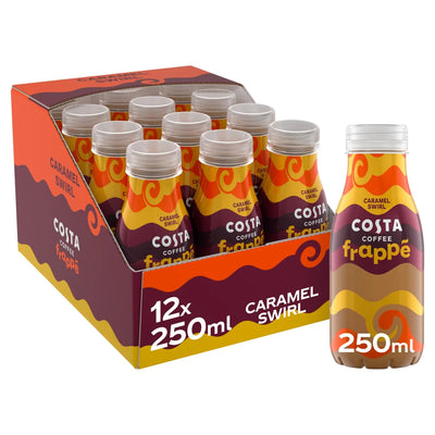 Costa Coffee Frappé Caramel Swirl Coffee Drink Multipack of 12 250ml
