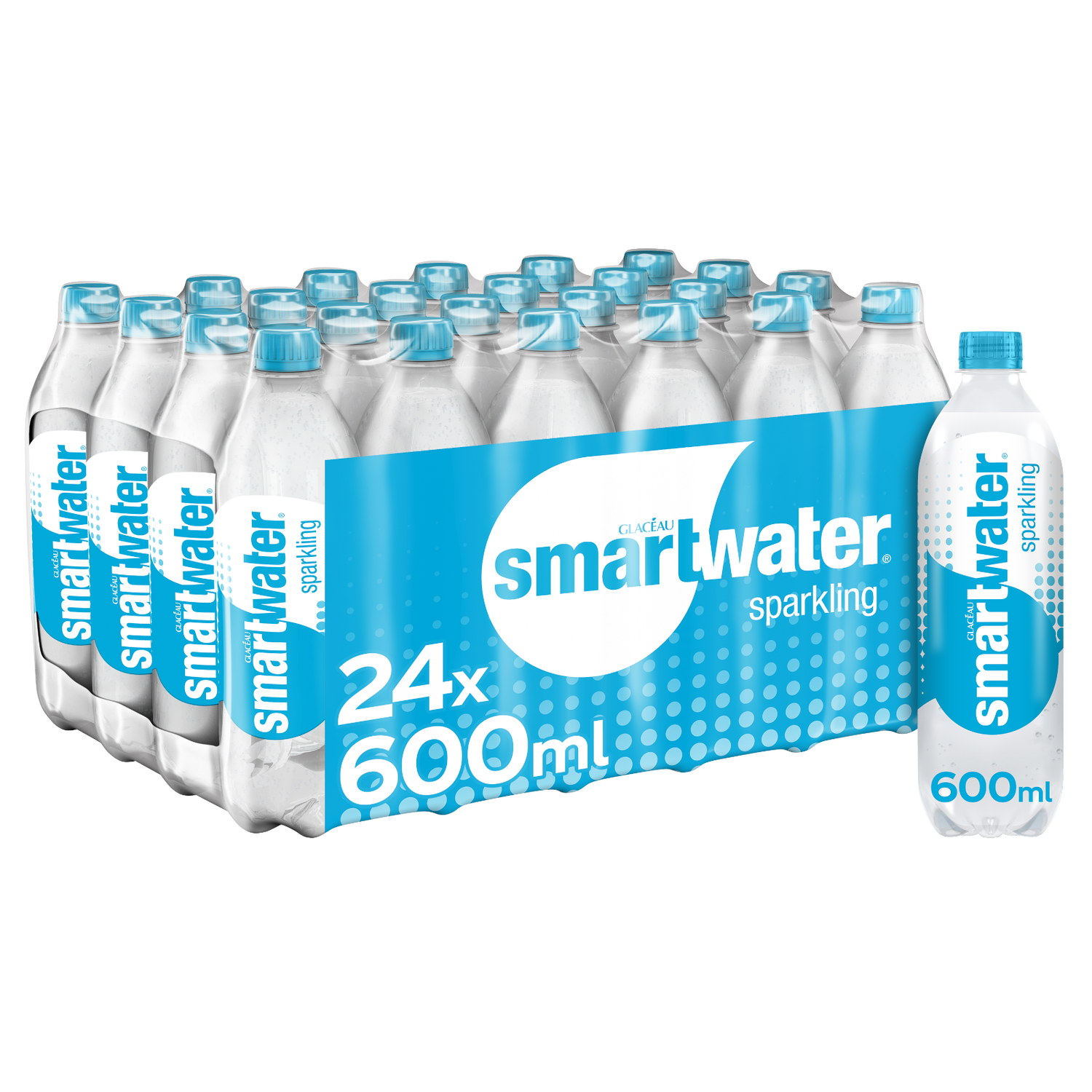 Glacéau Smartwater Sparkling Water 24 x 600ml bottles, UK version
